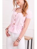 Rosa Bluse mit Knöpfen MP26381 – Online-Shop – Boutique